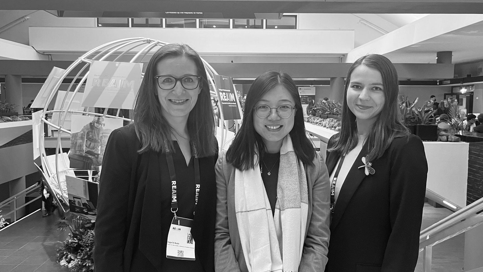 Ingvild Bode at REAIM 2023 with Anna Nadibaidze and Guangyu Qiao-Franco - 16:9